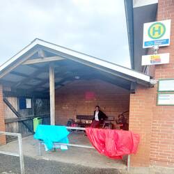 Bushaltestelle als Pausenbank!