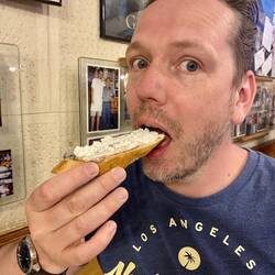 Me tasting anchovies with coconut. It was surprisingly tasty! 😋