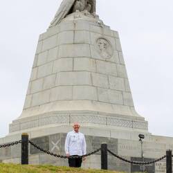 Chuck at the John Drake Sloat Monument