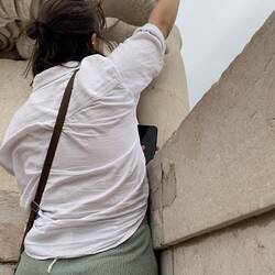 Jordan "booping the floof" -