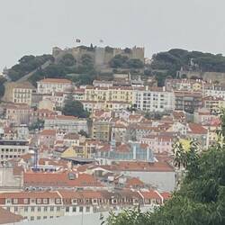Sao Jorge castle in the distance