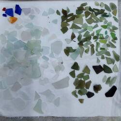 Colourful seaglass