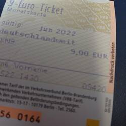 Das 9-Euro-Ticket ist auch schon im Sack