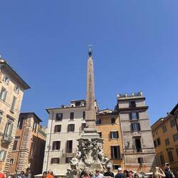 Heiroglyphic obelisk outside Pantheon