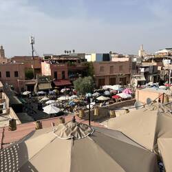 Ausblick vom Restaurant "nomad" auf den souk