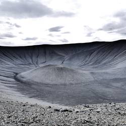 Blick in das Innere des Kraters