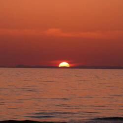 Zum Tagesabschluss, ein spektakulärer Sonnenuntergang.