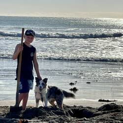 Lachlan and Shelly dog