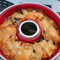 Strudel mit Spargel und Meeresfrüchten