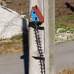 Fundstück des Tages: Vogelhaus mit Katzensteig