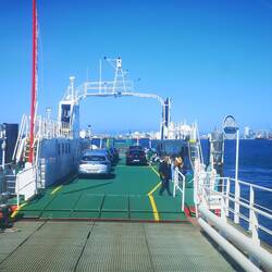 Es geht auf die kleine Fähre