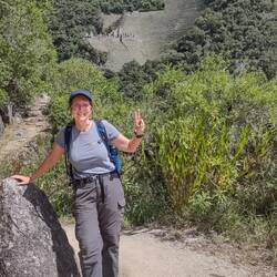 This smile was before I realized that we had to climb to the top of the thing!