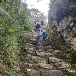The final climb to the Sun Gate- extremely steep steps nicknamed the Monkey Steps