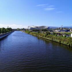 Dublin Stadium - Aviva Stadium, view of it from where we camped