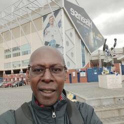 Outside Leeds United's Football Stadium