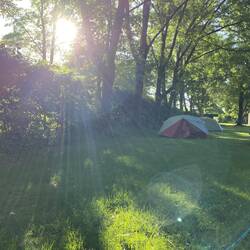 Unser Camp beim Kanu Verein Regensburg