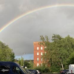 Großer Regenbogen über Greifswald