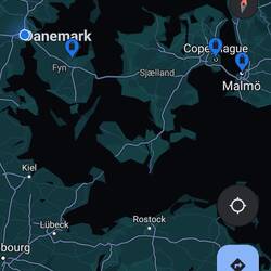 Le petit point bleu sur la photo GPS, c'est nous.