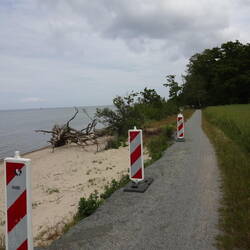 Angenagte Steilküste