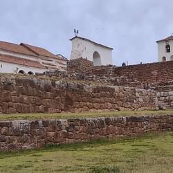 Ancient stonework underlying and surrounding the current church