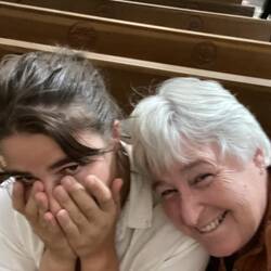 Jordan hates selfies - me trying to convince her to take one with me!