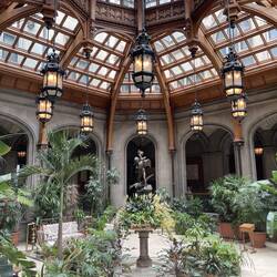 Indoor garden at entry foyer