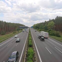 Der Berliner Ring die A10 kurz vorm Dreieck Potsdam.