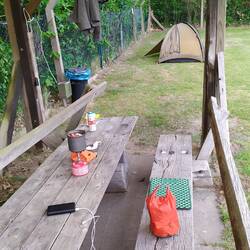 Heute mal auf dem Campingplatz, wildcampen ist schöner.