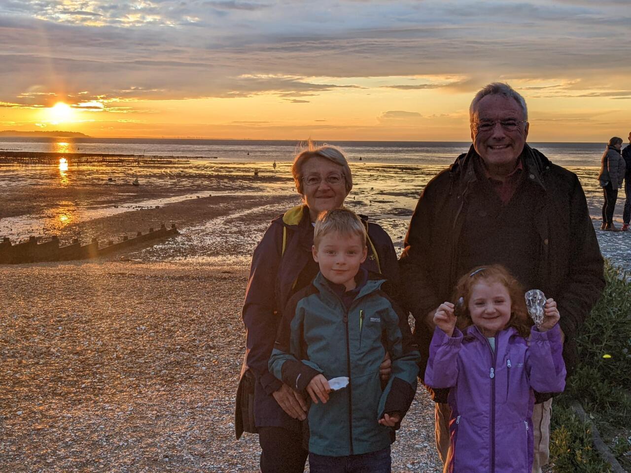 Sunset over the oyster beds