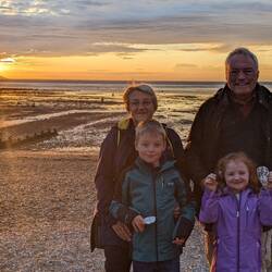 Sunset over the oyster beds
