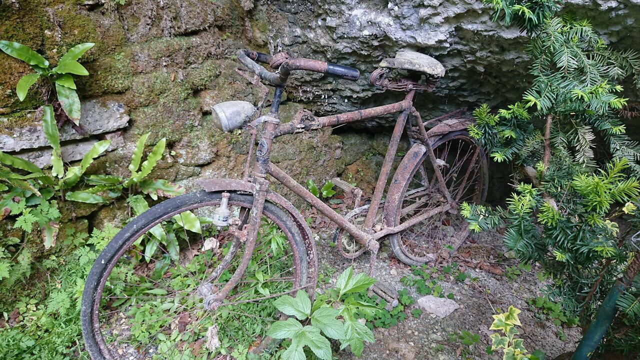 Il était temps que cela se termine, le vélo de Titi commence à montrer des signes de fatigue !