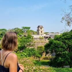 Blick auf den Palast-Komplex mit Türmchen