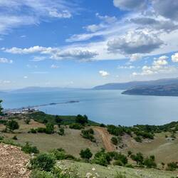 Ausblick auf den See Eğirdir Gölü und die Halbinsel Kale