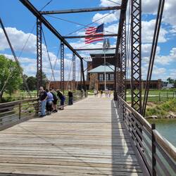 Pedestrian Bridge across the Platte River at museum location