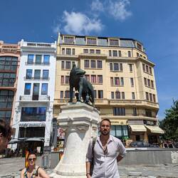 A gift from Rome. Rumor has it that there were microphones in the lupa's mouth in communist days