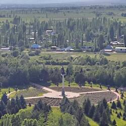 Vanaf hier kan je (soort van) Manas zien en de veertig stammen er omheen