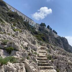 Path and steps just carved into the stone