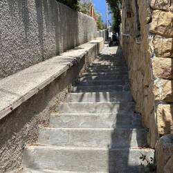 Steps are EVERYWHERE -- they are my nemisis, but getting easier! Climb up from sea level