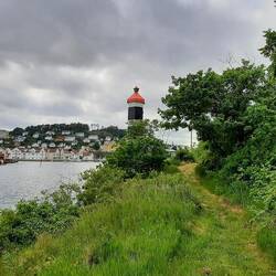 Mini-Leuchtturm gleich direkt bei uns am Womo-Stellplatz