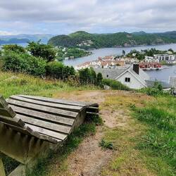 Manche Bänke haben genau den richten Standort