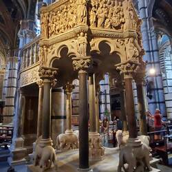 The pulpit of the Siena Cathedral