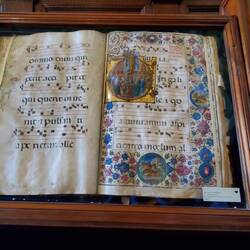 One of the books in the Library of the Duomo of Siena