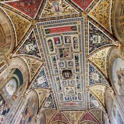 Library ceiling inside the main Duomo of Siena