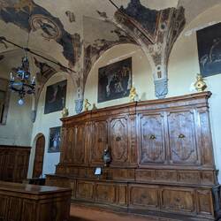 Church of San Domenico - shows deteriorated fresco on walls and ceiling
