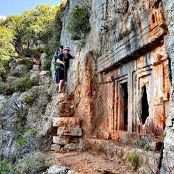 "Indiana Jones" feeling on the way to Limanagzi Beach - Rolf was joyning us for some hours!
