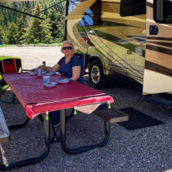 Turkish green beans and rice for lunch — Sylvan Lake State Park ... Eagle, CO.