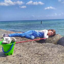 Krabbenfischen mit meiner Nichte Dinara