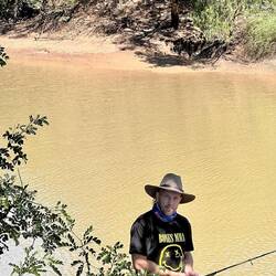 Fishing off the boat ramp near campground- Gregory NP