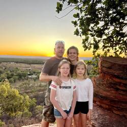 Kellys Knob lookout at sunset