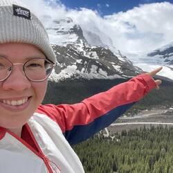 Ausblick vom Wilcox Pass auf den Athabasca Glacier